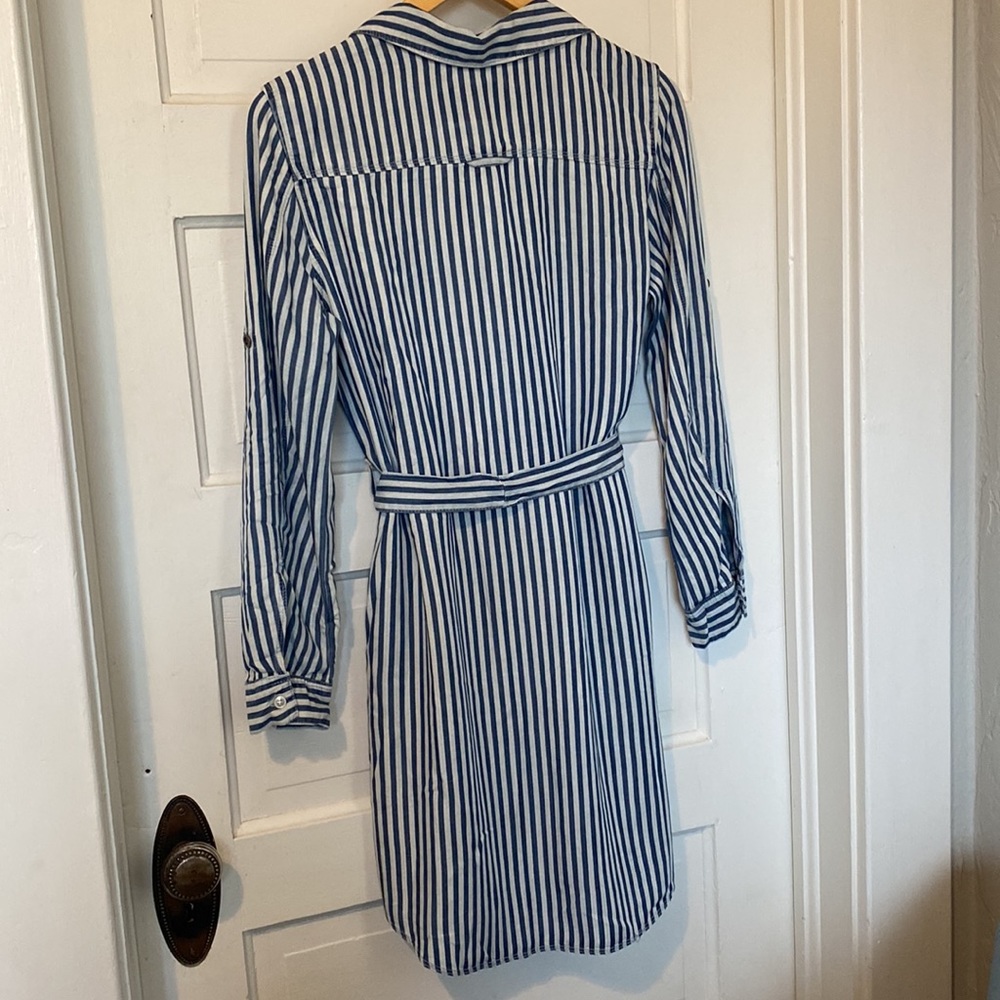 NWT Tencel Blue Shirt Dress size XS - Picture 2 of 7